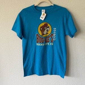 Bucees T‎ Shirt Mens Small Buc-ee's Blue Short Sleeve